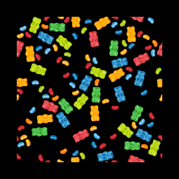 Colorful Gummy Bears Pattern by XOOXOO