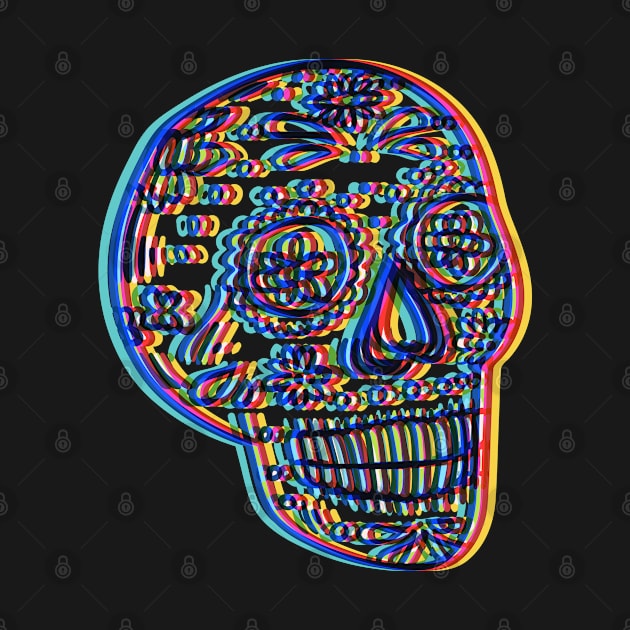 Psychedelic Mexican Skull by HappyGiftArt