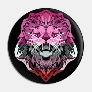 illustrated LION PRIDE series (lesbian pride flag) Pin