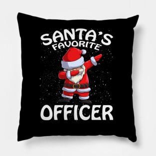 Santas Favorite Officer Christmas Pillow