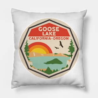 Goose Lake California-Oregon Colorful Pillow