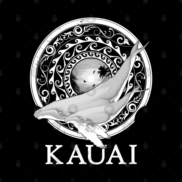 Humpback whales Shield of Kauai by NicGrayTees