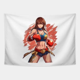 Women MMA fighter Tapestry