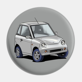 G-Wiz micro electric car in silver Pin