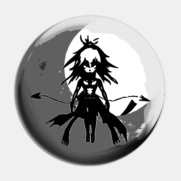 Homunculus attack minimal silhouette white Pin by WannabeArtworks