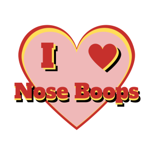 I Heart Nose Boops – I Love Nose Boops – Red T-Shirt