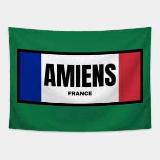 Amiens City in French Flag Colors Tapestry