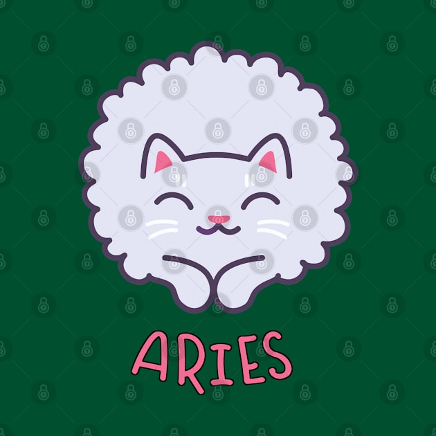 Funny Aries Cat Horoscope Tshirt - Astrology and Zodiac Gift Ideas! by BansheeApps