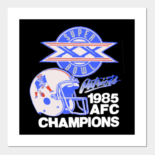 Vintage 1985 Afc Champions New England Patriots Large Thin Vintage 1985 Afc Champions New England Posters And Art Prints Teepublic