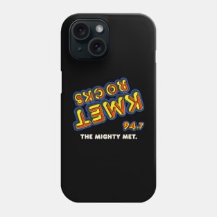 KMET The Mighty Met Retro Defunct LA Radio Station Phone Case