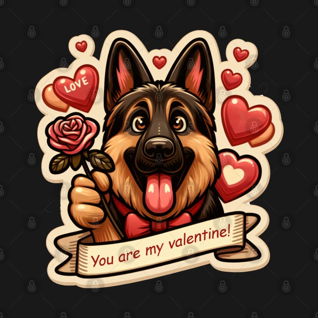 German Shepherd Valentine's day by k9-tee