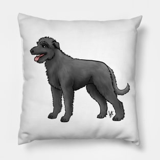 Dog - Irish Wolfhound - Black Pillow