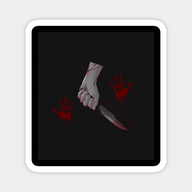 Hand and Knife Magnet by Dark Mysteries 