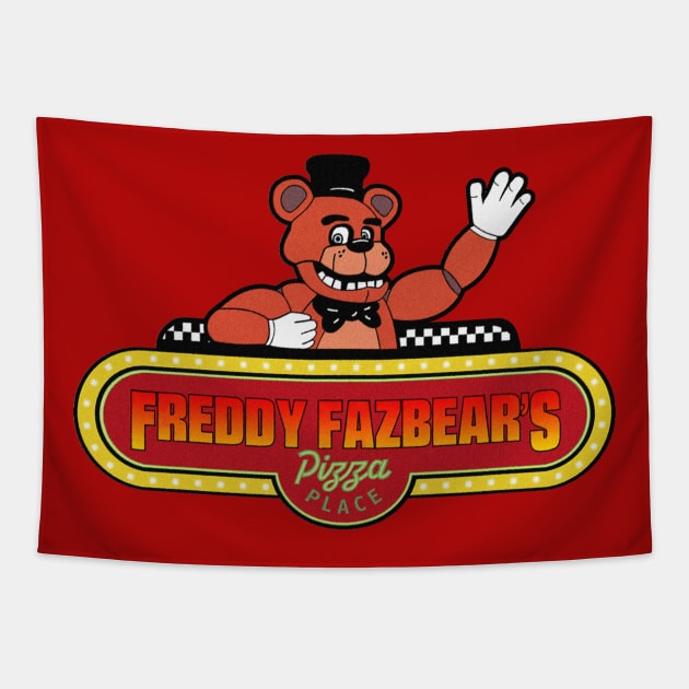 Freddy Fazbear's Pizza Place Tapestry by Ilustra Zee Art