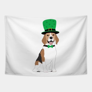 Dog celebrating saint patrick's day Tapestry