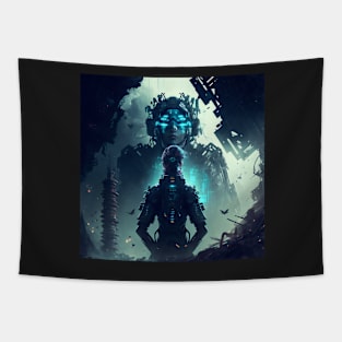 Cyberpunk Deity Tapestry