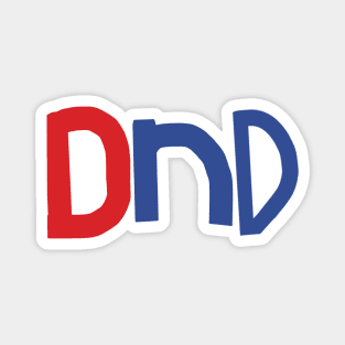 DND Typography in Red and Blue Magnet