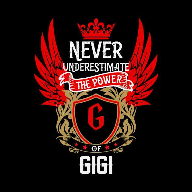 Never Underestimate The Power Gigi | Gigi First Name, Gigi Family Name, Gigi Surname by TuckerMcclainKNVUu