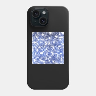 Rowan/ Mountain Ash - Blue metallic on white Phone Case
