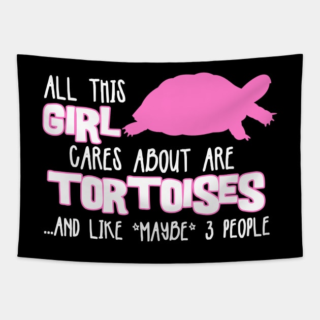 All this GIRL cares about are TORTOISES Tapestry by The Lemon Stationery & Gift Co
