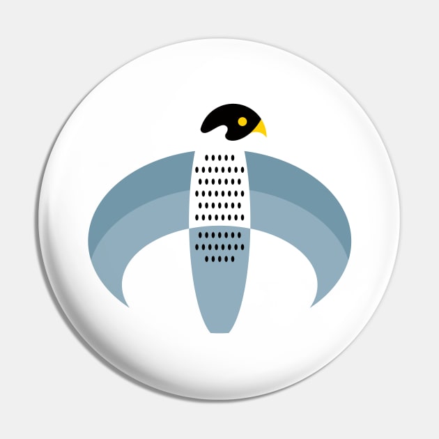 Peregrine falcon on blue sky Pin by SakalDesign