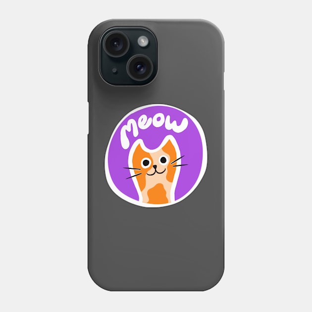 Orange Cat Meow Phone Case by ameemax