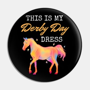 This Is My Derby Day dress Colorful Horse Racing Pin