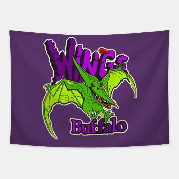 Defunct Buffalo Wings Roller Hockey Tapestry by Defunctland