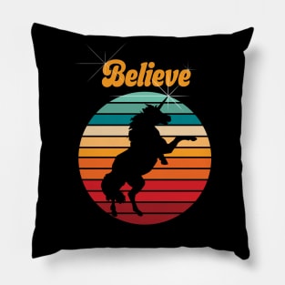 Unicorn. Believe. Pillow