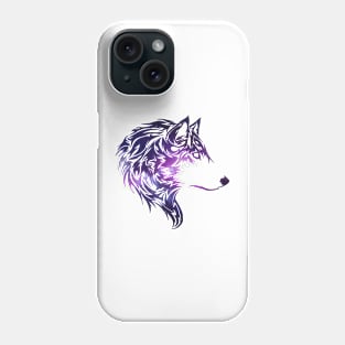 Purple Wolf Design Phone Case