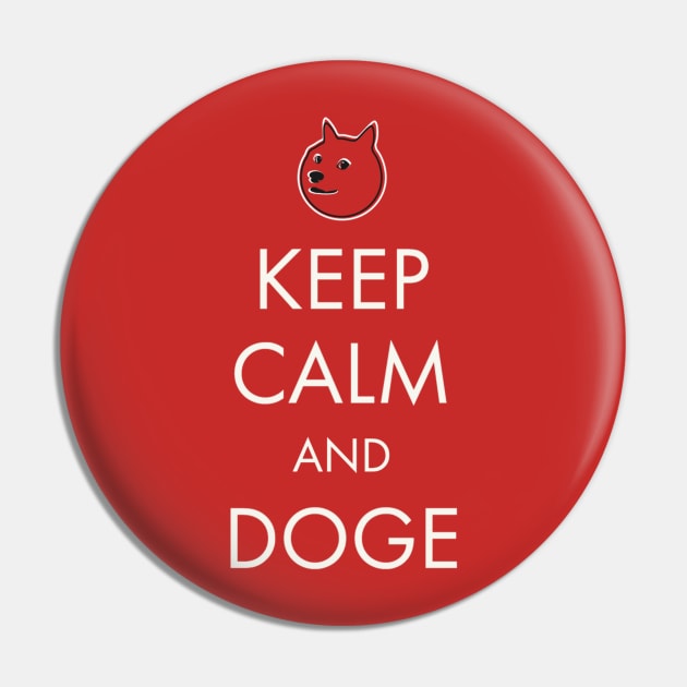 Keep Calm and Dogecoin Pin by payme