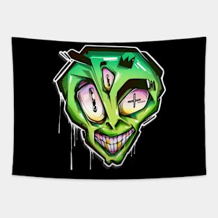 Alien Head Tapestry