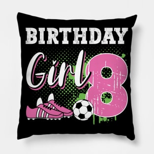 Soccer Player Birthday 8 Year Old Girl 8th Birthday Gift For Boys Kids Toddlers Pillow