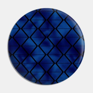 Lined Diamonds in Black and Classic Blue Vintage Faux Foil Art Deco Vintage Foil Pattern Pin