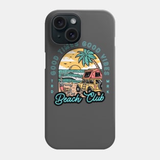 Good Vibes Beach Club Surfer Phone Case
