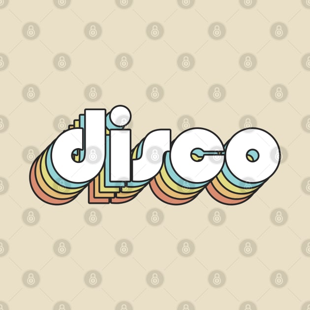 Disco - Retro Rainbow Typography Faded Style by Paxnotods