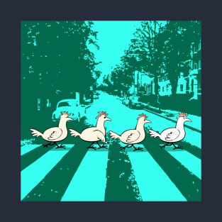 Chickens Crossing Abbey Road T-Shirt