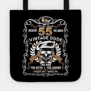 Skull Aged 55 Years Vintage 55 Dude Tote