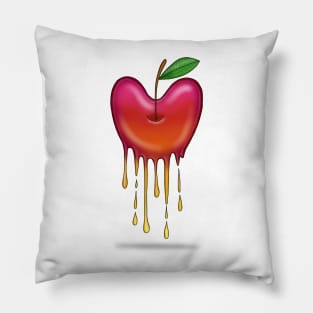 Melting Apple Fruit Surreal Pillow