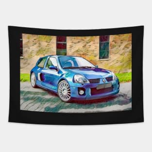 Blue Renault Clio V6 Tapestry