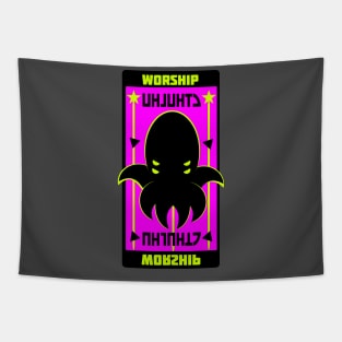 Worship Cthulhu Propaganda Poster Tapestry