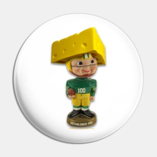 Bobblin' Cheesehead Pin