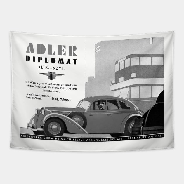 1936 ADLER DIPLOMAT - advert Tapestry by Throwback Motors