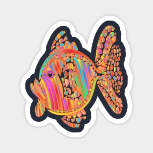 Multicolored coral fish fish color Magnet