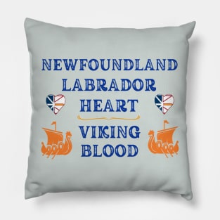 Newfoundland Labrador Heart, Viking Blood. Gift ideas for historical enthusiasts. Pillow