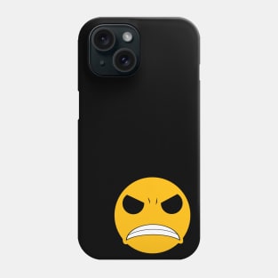 Cross Emoji Face - Angry Face Phone Case