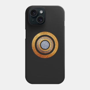 Gold & Silver Glitter Circle Target Phone Case