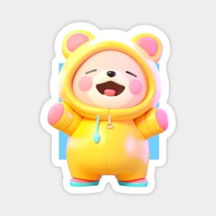 AKBLM - HAPPY CHIBI チビ KUMA WANTS HUGS | KAWAII 3D ANIME MASCOT Magnet