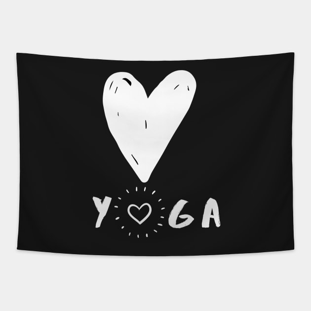 Love Yoga Tapestry by Liniskop