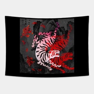 Tiger Fire Tapestry